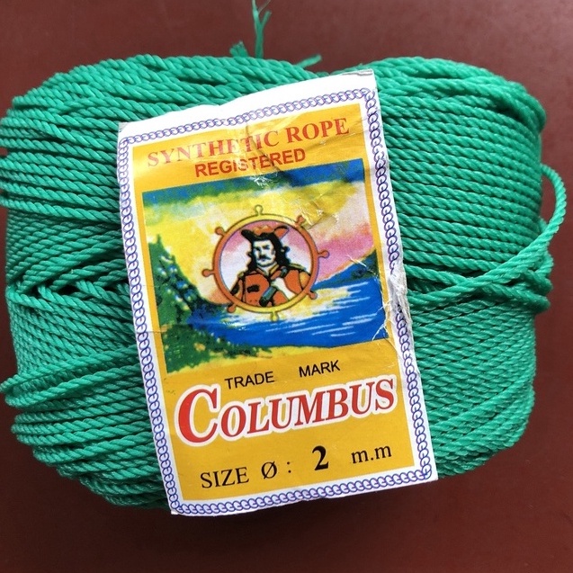 77 Tali Tambang 2mm  Tambang PE 2mm COLUMBUS 1 METER BAGUS