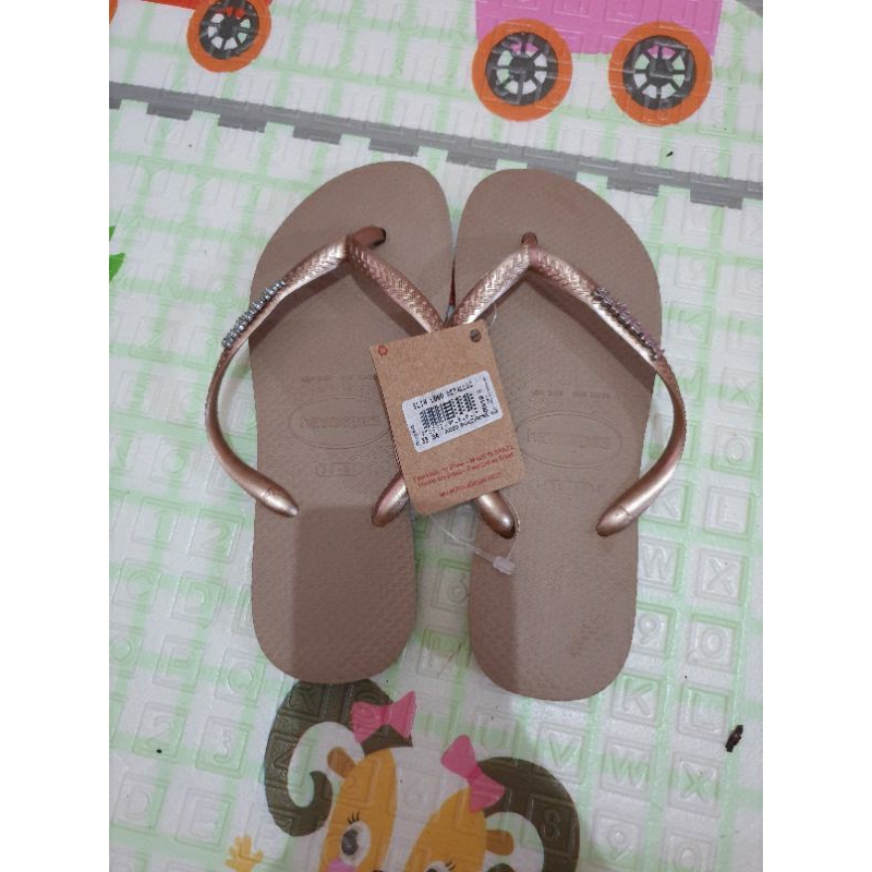 havaianas Slim Logo Metalic