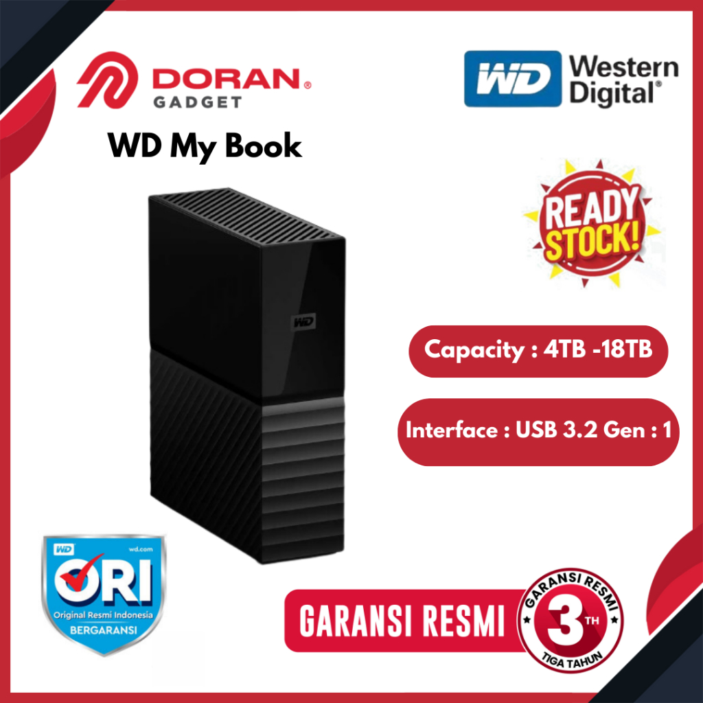 WD My Book Hardisk Eksternal - HDD Eksternal WD - Harddisk Eksternal WD 3.2 inch - Garansi Resmi