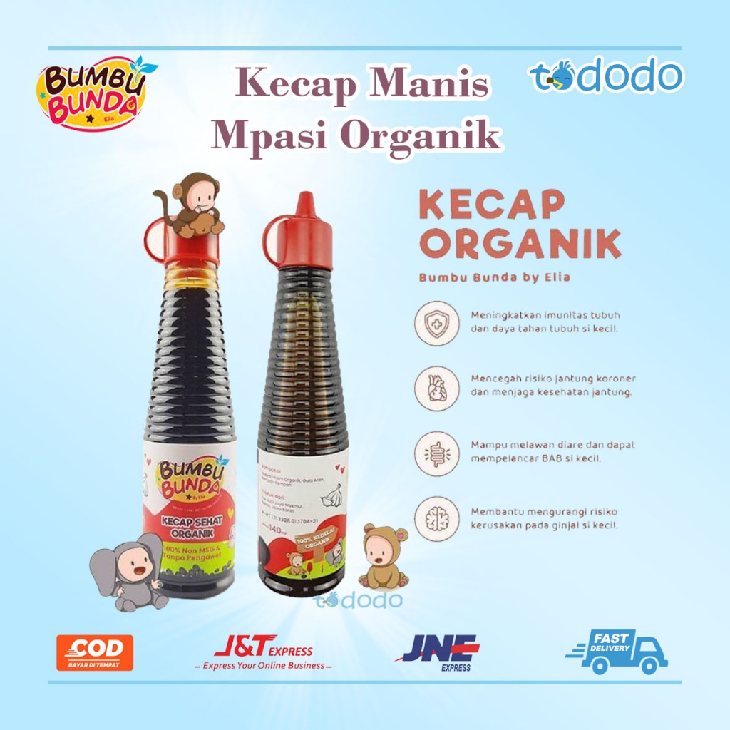 

Kecap Manis Mpasi Organik Halal Bumbu Bunda Non MSG & Pengawet 140ml