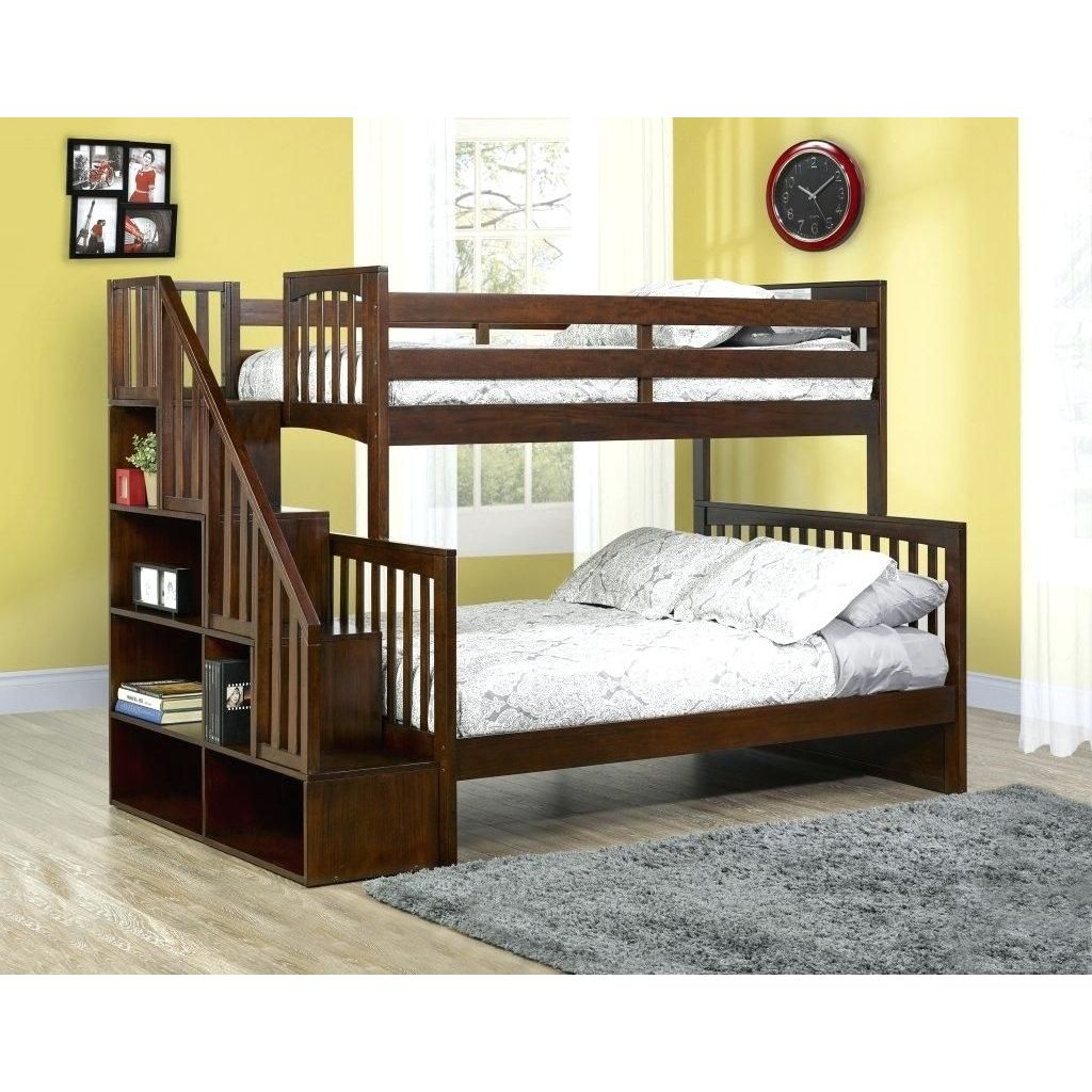 Ranjang Tingkat Model Rak Buku Kayu Jati Desain Minimalis Finishing Salak Tua