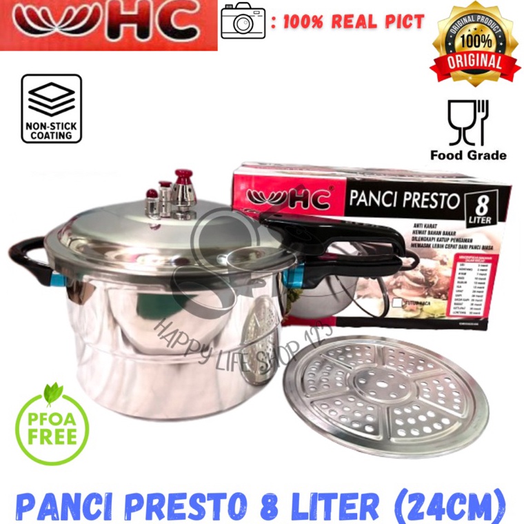 Lhj Presto 8 Liter HC  Panci Presto 8ltrSteamer HC  Panci Presto 8 Liter