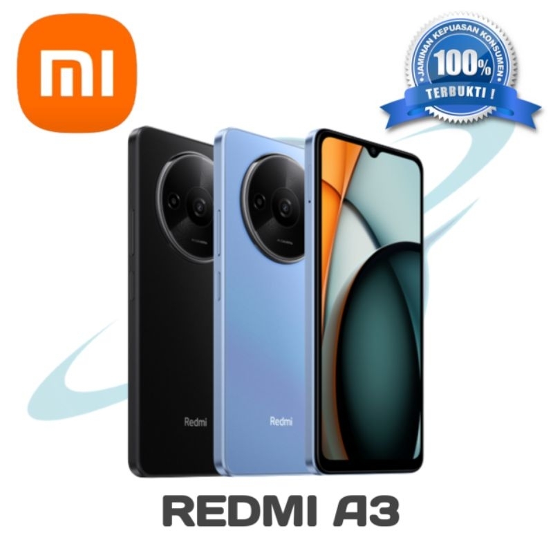 Xiaomi Redmi A3 4/128GB | up to ram 8GB | Baterai 5000mAh | Helio G36 |6.71" inch IPS 90Hz | Garansi