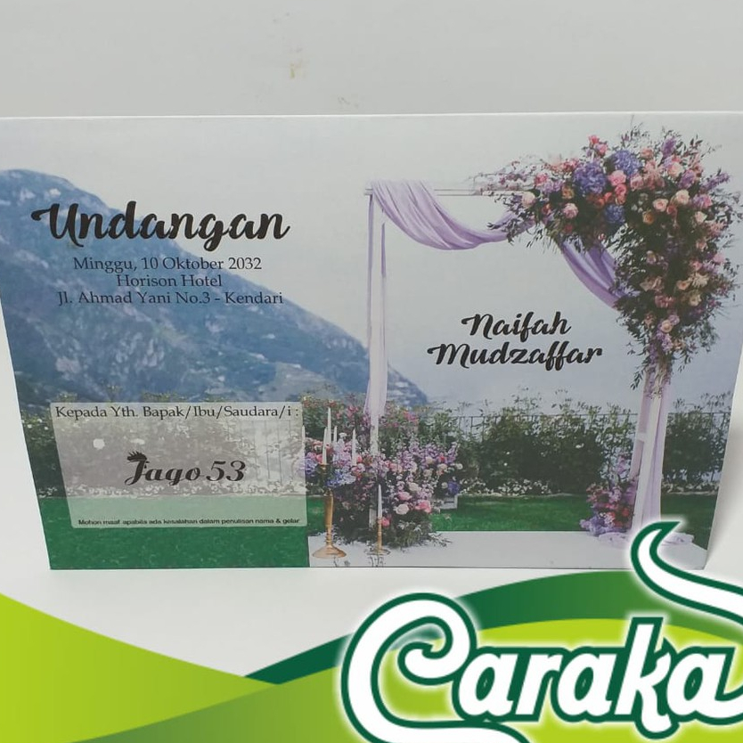 Kartu Undangan Pernikahan atau Kertas Undangan atau Blangko Undangan Kosong Terbaru Jago 53 Harga Mu