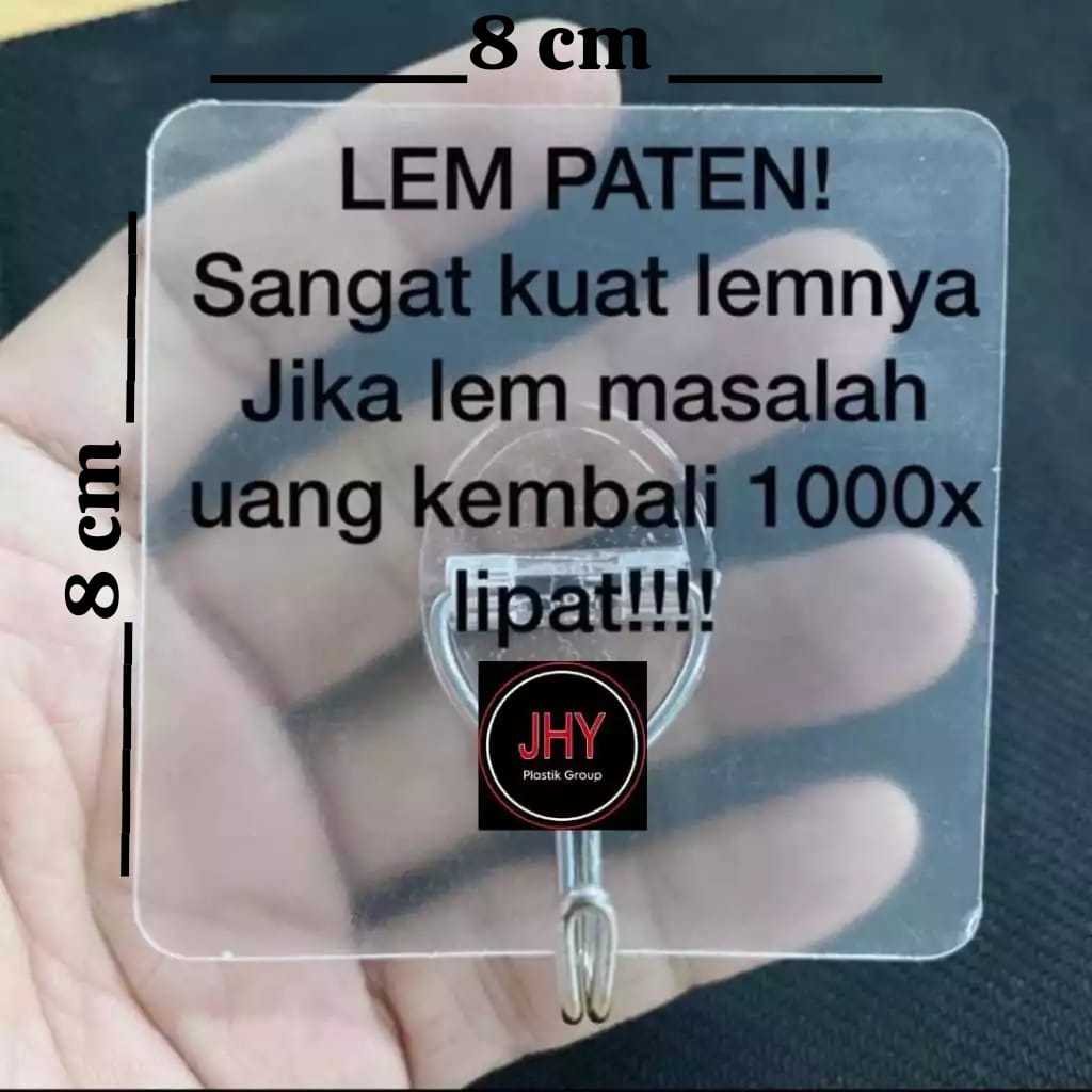 GANTUNGAN TEMPEL BESAR 8CM TRANSPARAN / MAGIC HOOK TEMPEL AJAIB / GANTUNGAN SERBAGUNA