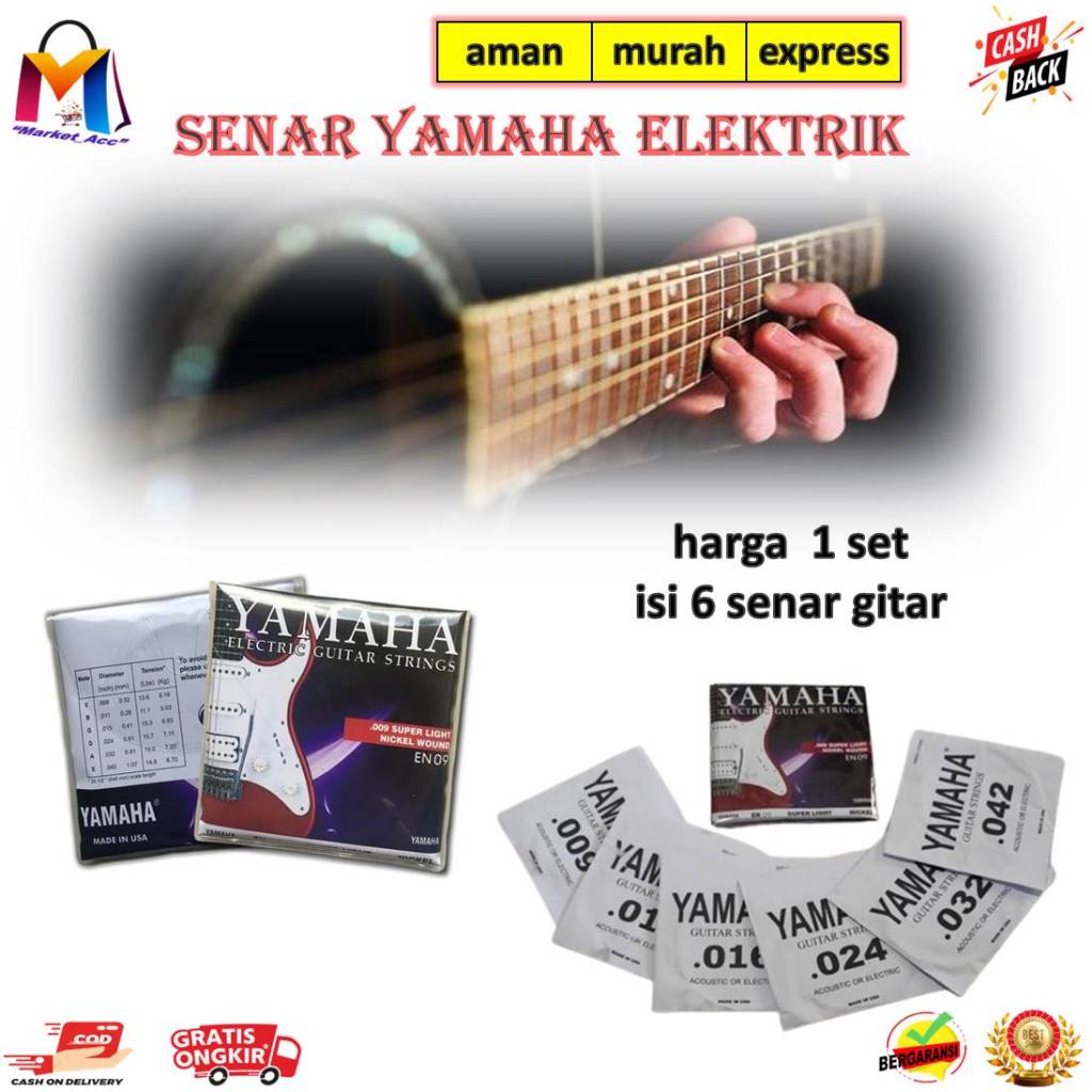 Senar Gitar Akustik Elektrik Yamaha EN 09 Lokal - Murah 1 set 6 senar