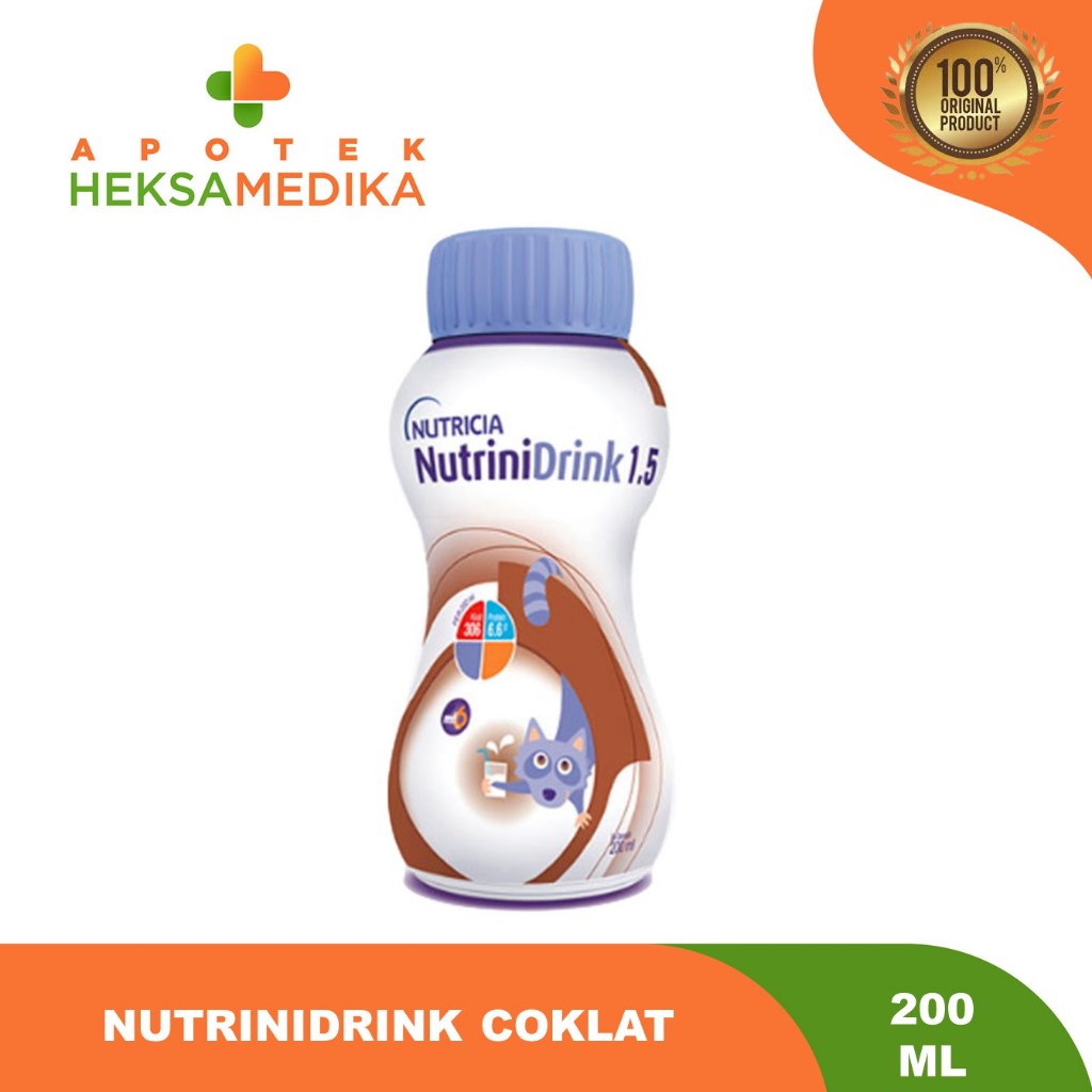 NUTRINIDRINK CAIR COKLAT 200ML SUSU PEMENUHAN ENERGI BERAT BADAN