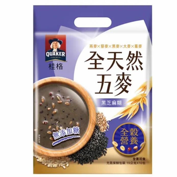 

Quaker Instant Oatmeal Pasta wijen lima gandum hitam /SUGAR FREE