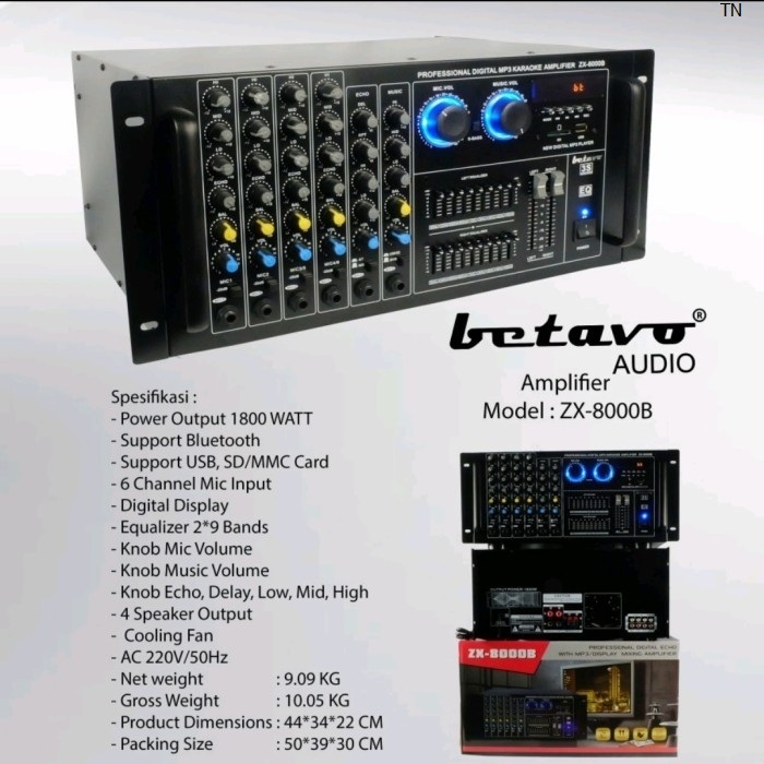 Power Amplifier Betavo zx8000b zx 8000b zx8000 b Original