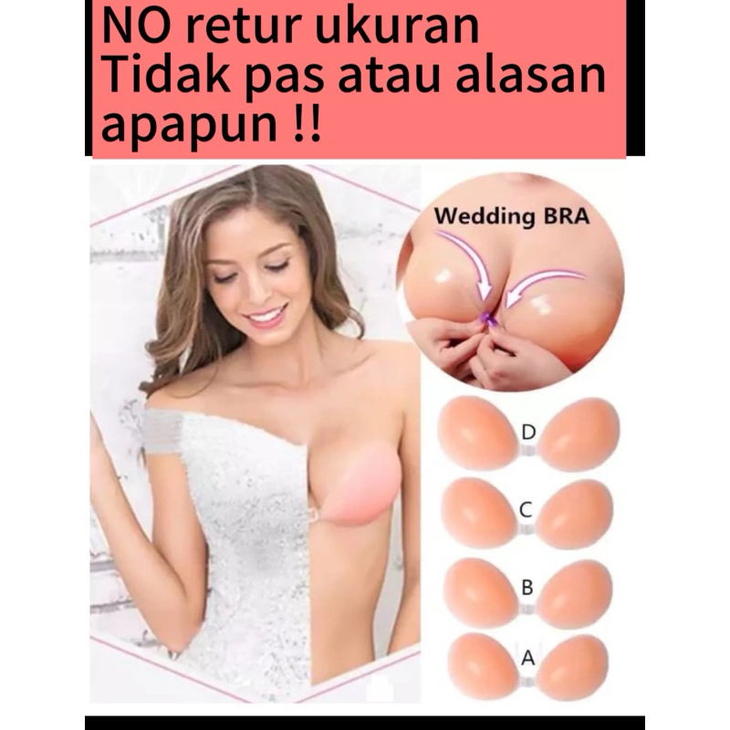Silikon Bra Tanpa Tali Bra Tempel / Bra Party / Bh Silicon Bra Wedding Invisible Push Up Bra Tebal /