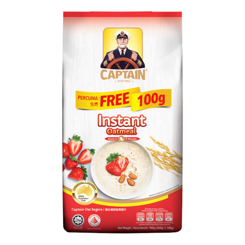 

Captain Oat Instant Oat Meal 800Gr + 100Gr (KEMASAN BARU)