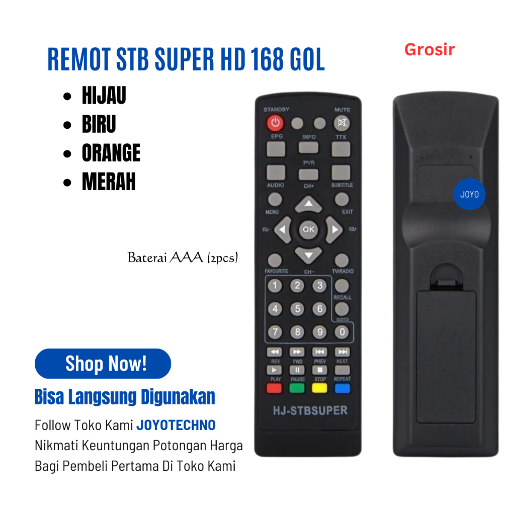 Remote STB Super HD 168 GOL / Remot Set Top Box SuperHD HD 168 Gardiner Optus Lgsat