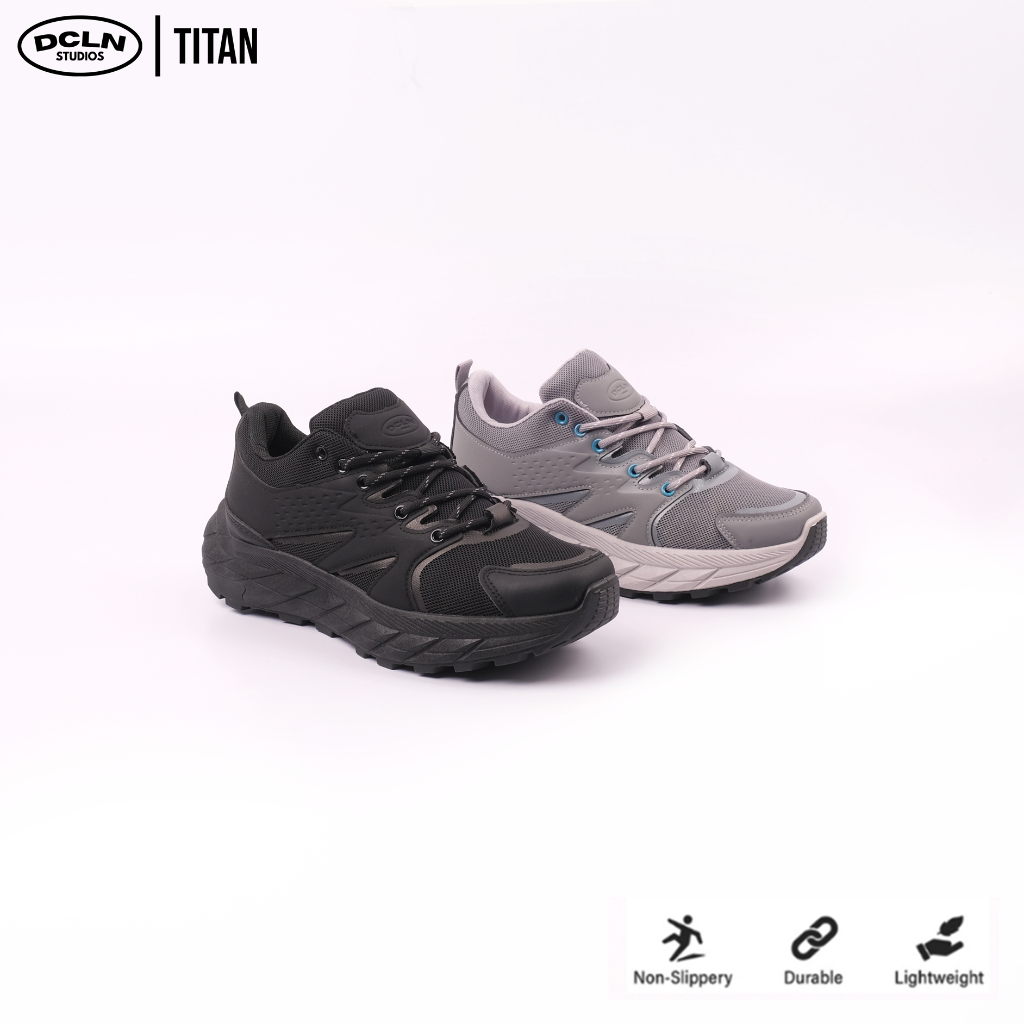 Declan Sepatu Outdoor Sneakers Casual Pria Titan  01-097 Black