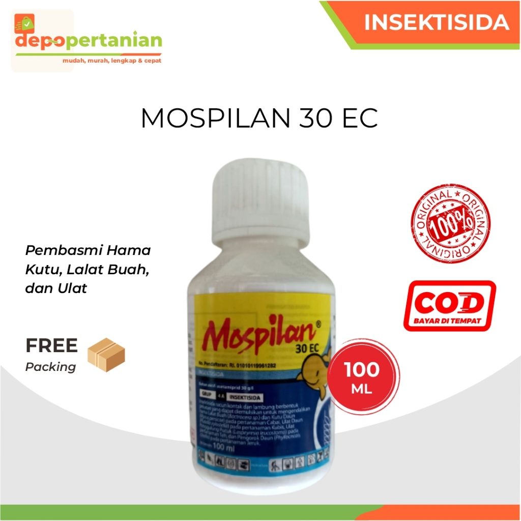 Depo Pertanian - Insektisida Mospilan 30EC 100ml Asetamiprid Obat Hama Kutu Daun Lalat Buah dan Ulat