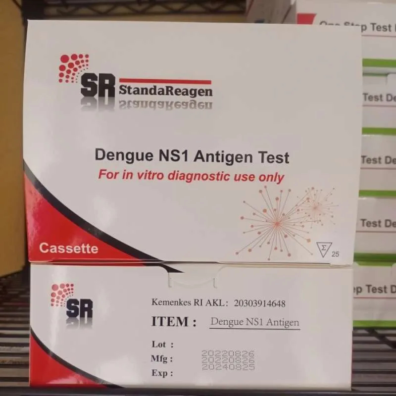Dengue NS1 Standar Reagent Alat Tes Dengue NS1 IGG/IGM 25 Test