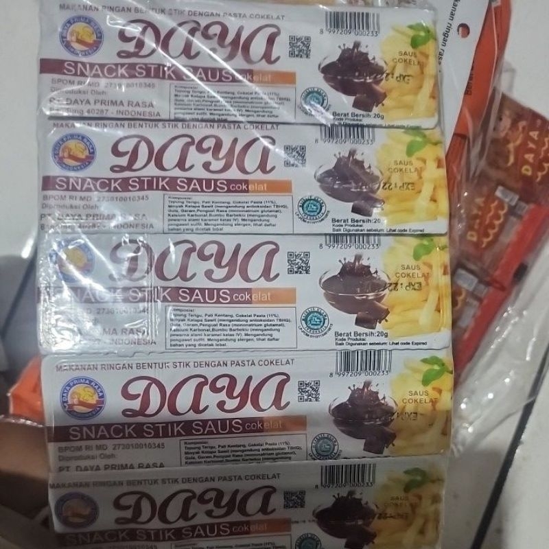 

snack daya stik saus coklat