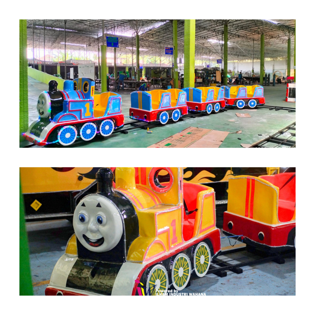 wahana odong odong kereta lantai thomas fiber mix