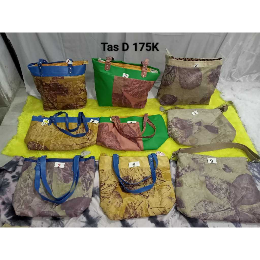 Tas Ecoprint/Tas Handmade/Tas Selempang/Tas Totebag
