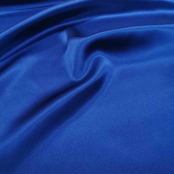 Bahan Kain Satin Velvet Premium Meteran Murah Warna Biru Elektrik Electric Blue