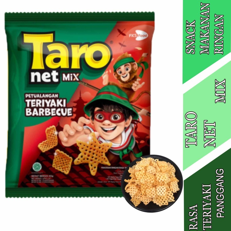 

Rasa Teriyaki BBQ - Taro Net Mix - Snack Makanan Ringan - 65gr