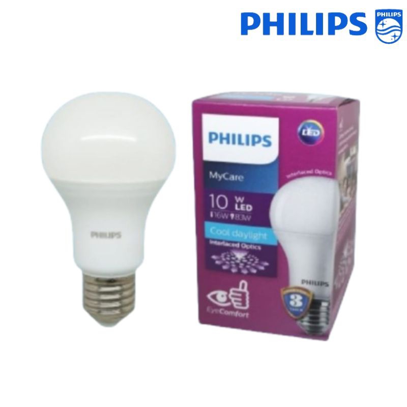 Lampu LED philips Mycare 10 watt putih,cool Daylight, bohlam Philips 10 Watt original philips