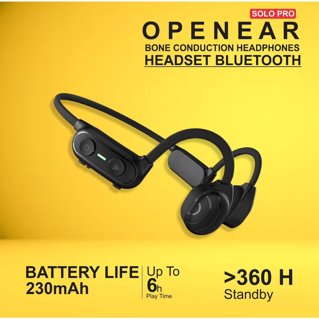 Headphones Wireless Bluetooth Sport Open Ear Solo Pro 55 Bass Original 100%