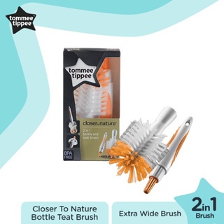 Tommee Tippee - closer to nature bottle teat brush sikat botol susu 2 in 1