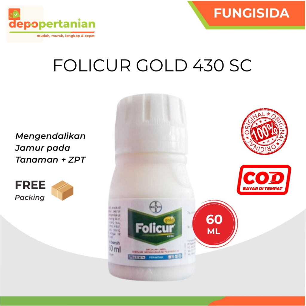 Depo Pertanian - Folicur Gold 430SC 60ml Fungisida Sistemik Obat Pembasmi Penyakit Jamur Tanaman Pad