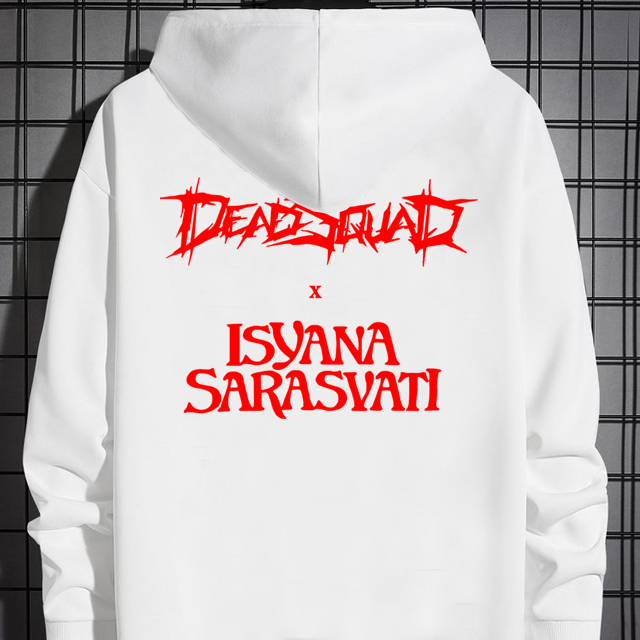 Deadsquad x Isyana Sarasvati Hoodie Bahan Cotton Fleece | Pullover & Zipper Hoodie White