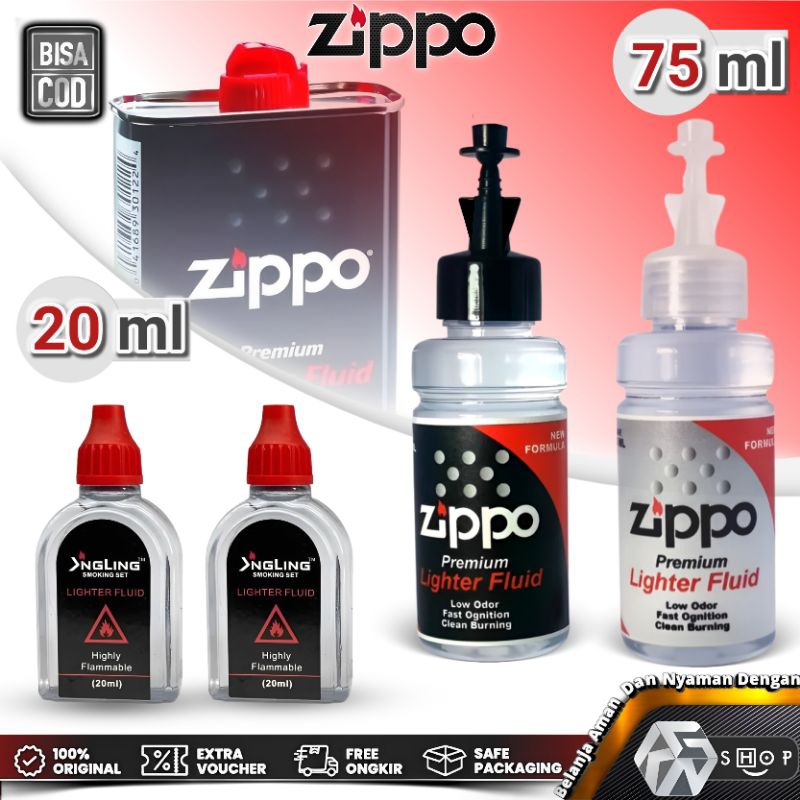 MINYAK ZIPPO 20ML 75ML 100ML REFILL KOREK ZIPPO_MINYAK PREMIUM ZIPPO LIGHTERS