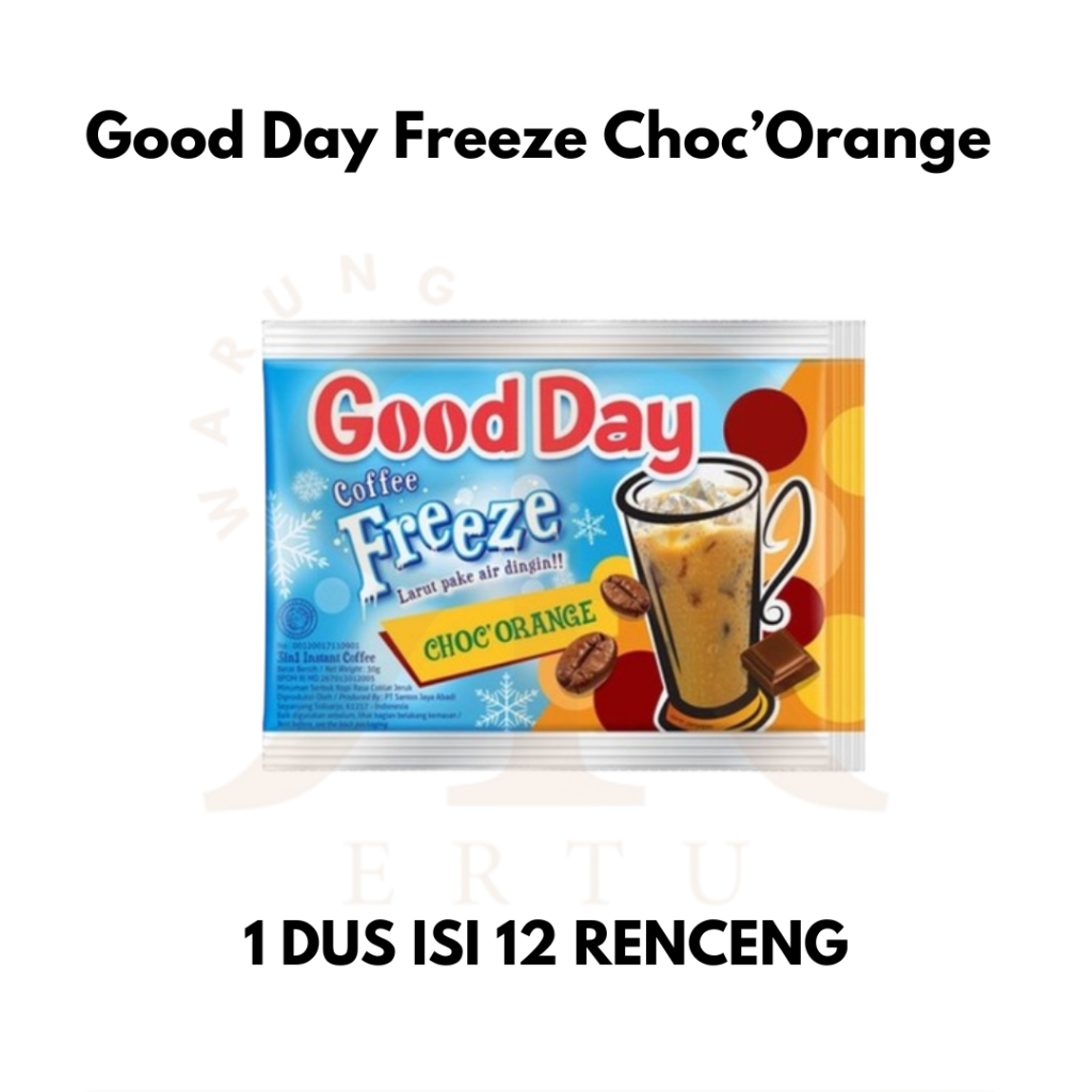 

Good Day Coffee Freeze Choc Orange 30 gr (1 Dus isi 120 Sachet)