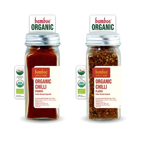 

Bamboe Organic - Chilli Ground & Flakes (Cabai)