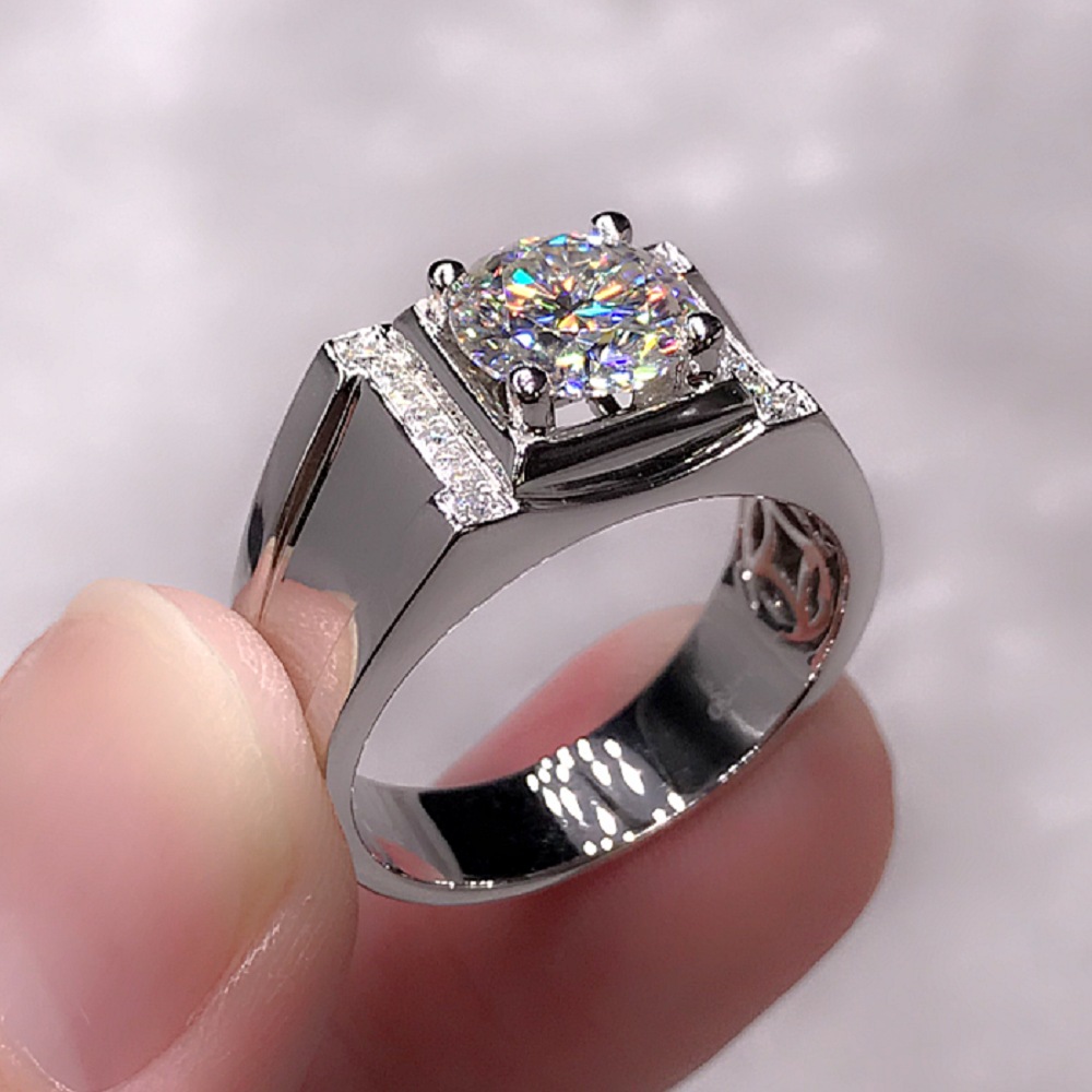 Cincin Diamond Mewah Elegant S925 Perak Sterling / Aksesoris Cincin Batu Kristal Sintetis Import Fas