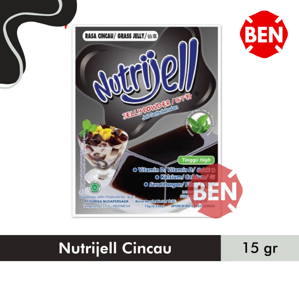 

Nutrijell Cincau 15g 15gr 15 g gr Nutri Jell Grass Jelly Hitam Agar