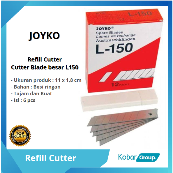 

Refill Cutter / Cutter Blade/ Isi Cutter besar L150 JOYKO isi 6 pcs
