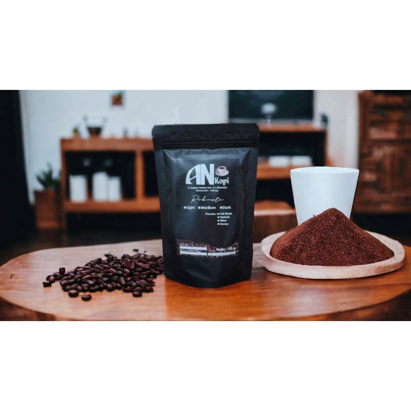 

Kopi Bubuk Pouch Robusta Wonosobo Premium 100gram Original, Oleh-oleh, Minuman kemasan, minuman instan, biji kopi, roast bean, AN Kopi