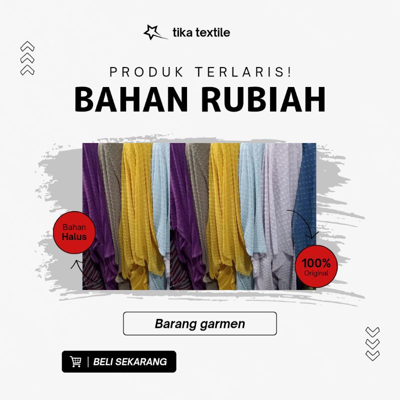 Kain Rubiah polos/kain shifon Rubiah serian/kain Rubiah termurah