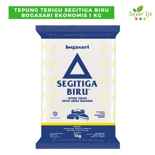 

Tepung Terigu Segitiga Biru 1 Kg / Pack EKONOMIS Bogasari Tepung Kue Dapur Masakan