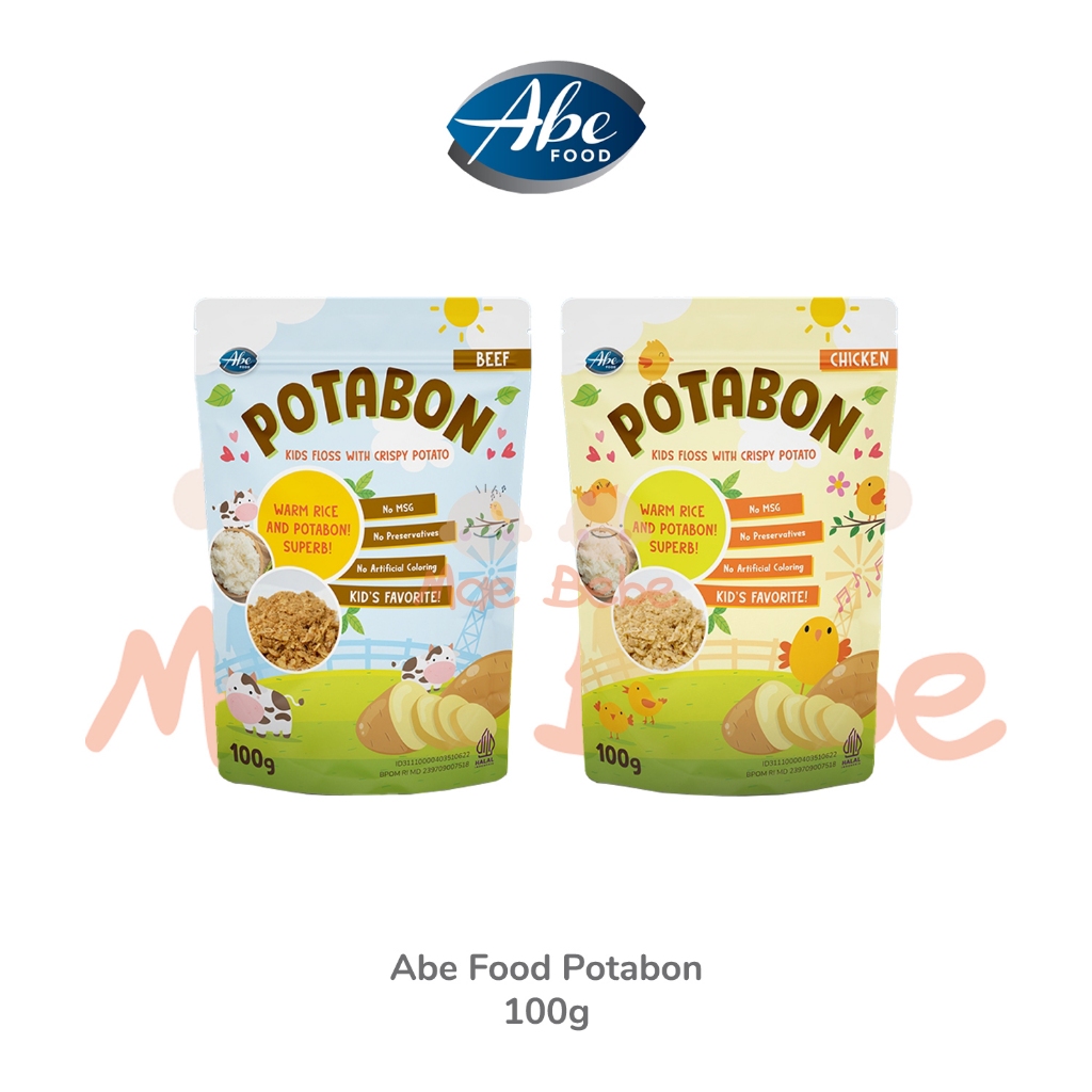 

Abe Food Potabon Kids Floss With Crispy Potato Abon Kentang MPASI Anak No MSG Tanpa Pengawet 100g