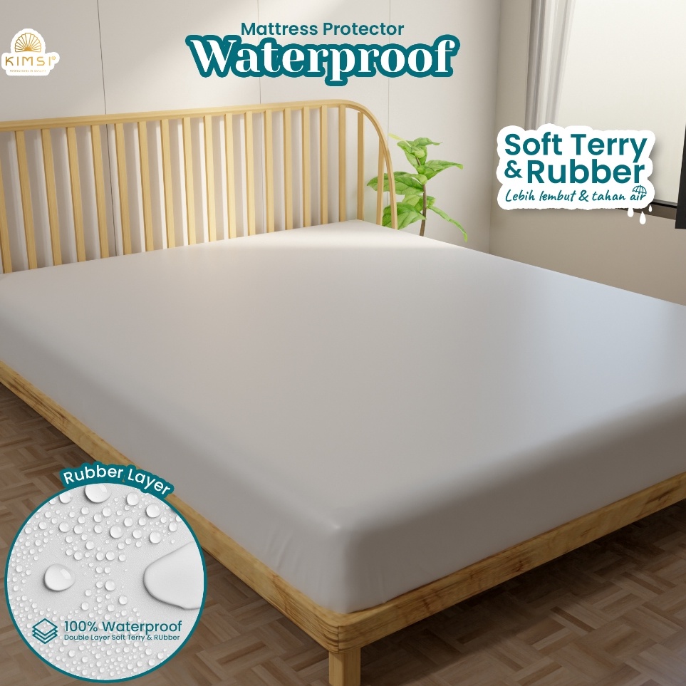 Matras Mattress Protector Pelindung Kasur Kimsi Waterproof Anti air  Ompol Ukuran 18x2 ART H3E5