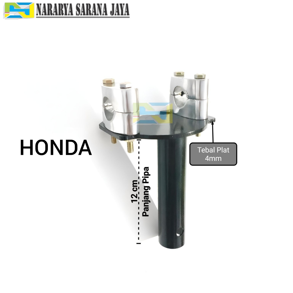 Dudukan Adaptor Peninggi Stang Motor Trondol Bebek Matic Model Batman Universal