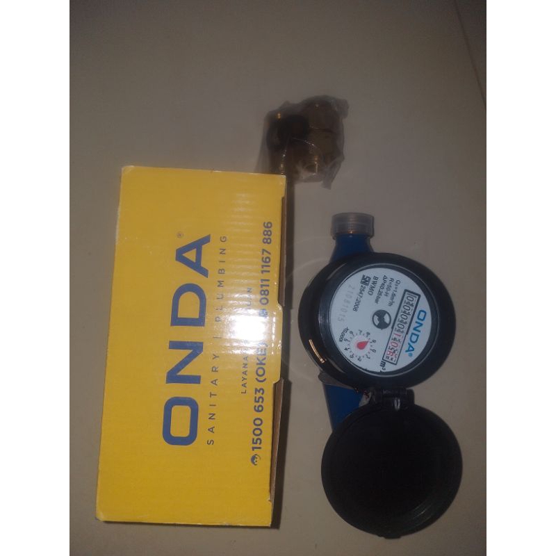 meteran air onda ½ brass kuningan water meter onda