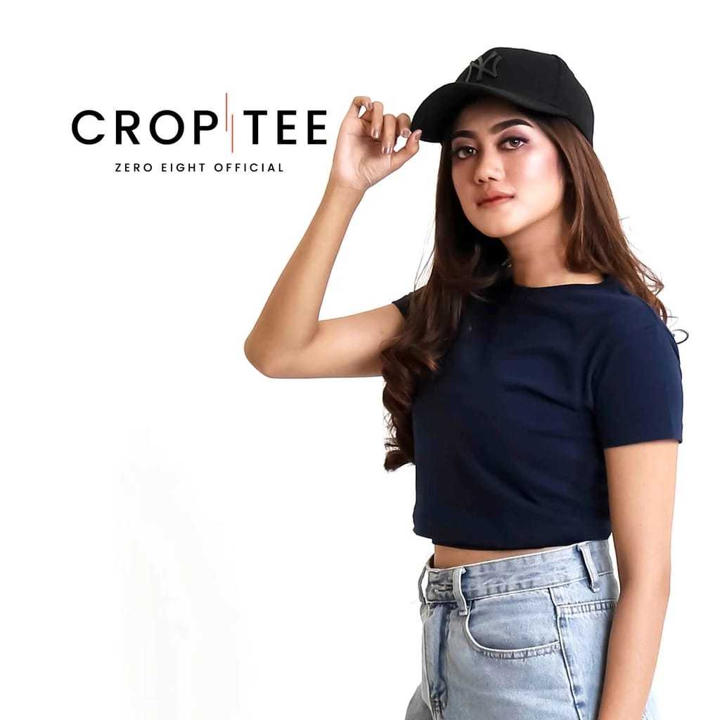 Kaos Crop Polos Wanita Terbaru / Kaos Crop Tee Polos Kekinian / Atasan Wanita Crop Premium