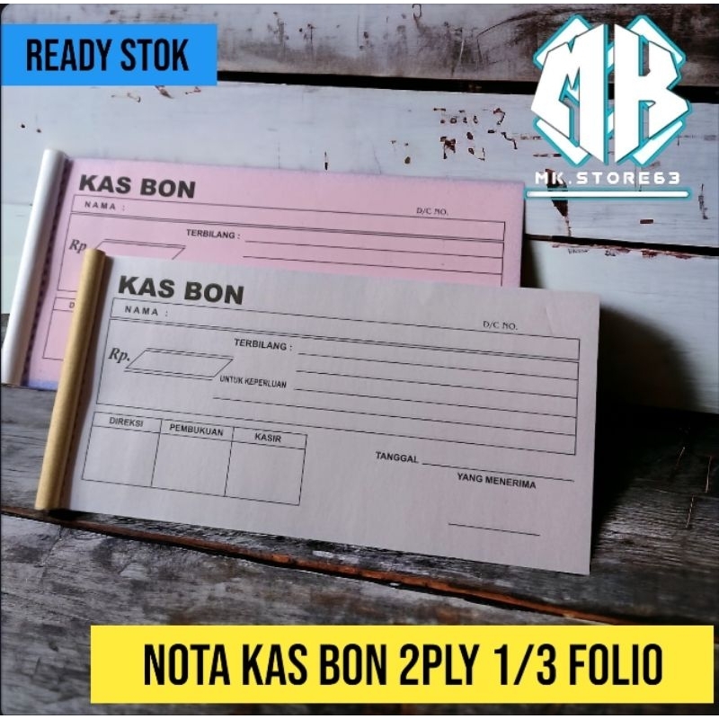 

NOTA KAS BON NCR 2 PLY 1/3 FOLIO - SIAP KIRIM
