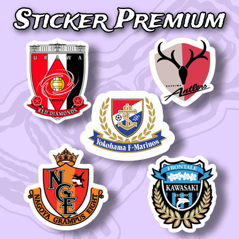 

Sticker Club Bola J1 League Japan Pack Isi 5 Pcs Waterproof