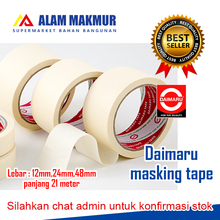

DAIMARU Lakban Kertas 12mm X 21m Masking Tape