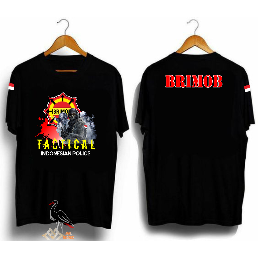 Kaos Brimob // Kaos Brimob Lengan Pendek // Kaos Tactical Indonesian police Brimob // Baju Kaos Brimob