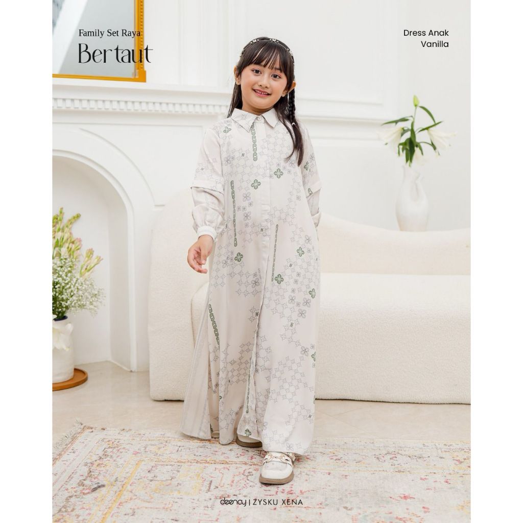 SKYSHOP HIJAB FAMILY SET RAYA BERTAUT SERIES DRESS ANAK BY DEENAY PAKAIAN PEREMPUAN NYAMAN GAUN GAMI