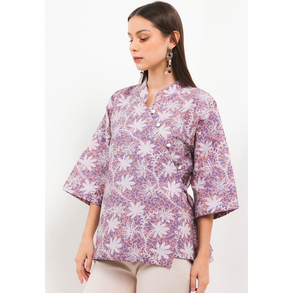 Vestiti Atasan Wanita Rani Qibao Blouse Batik