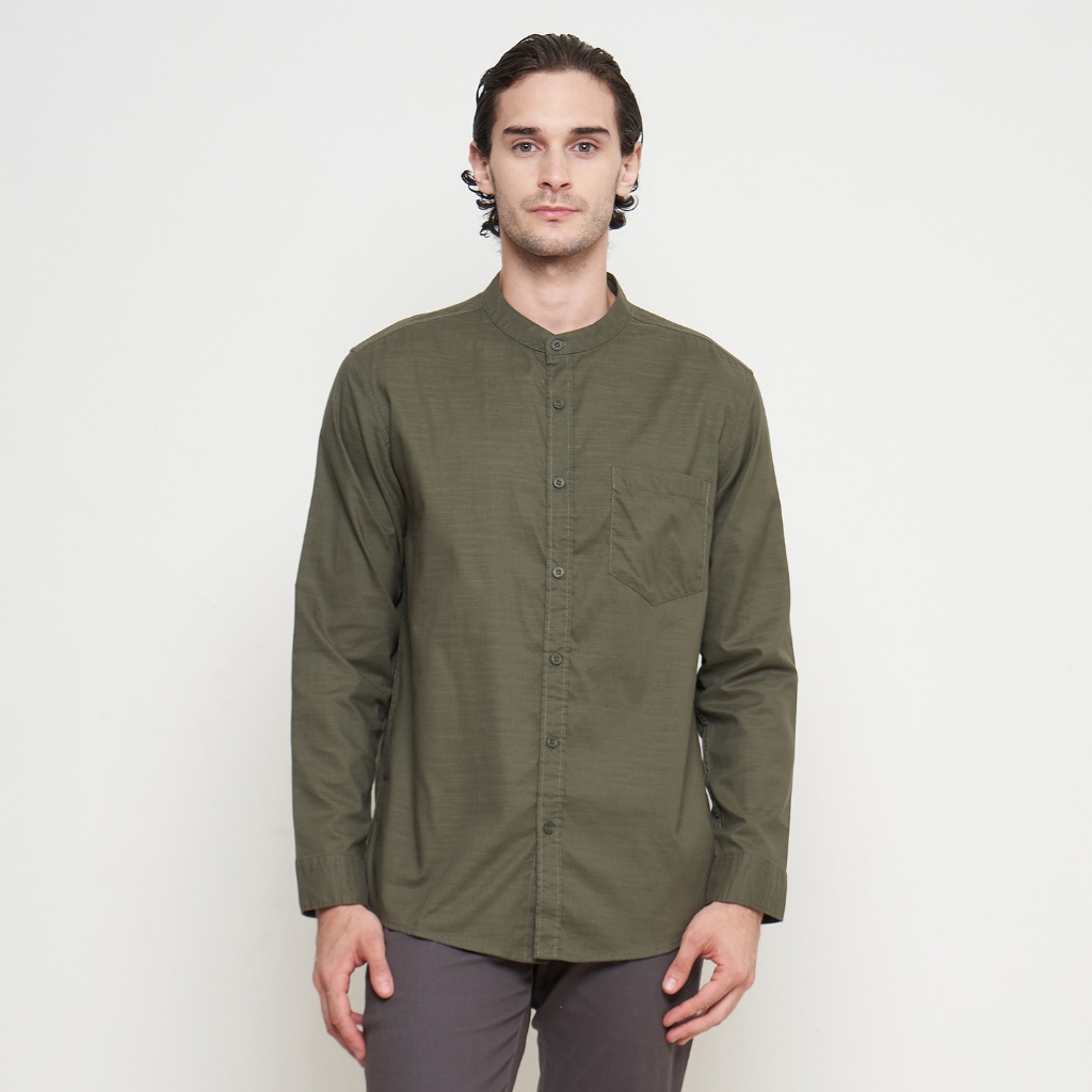 GABRIELLE Kemeja Koko Pria Lengan Panjang Regular Fit BBCC395J0124